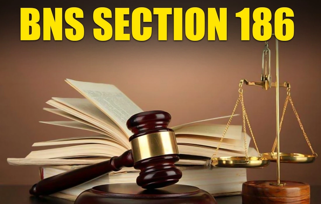 BNS Section 186, BNS Section 186 In Hindi