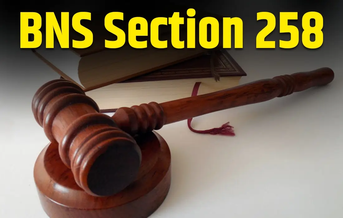 BNS Section 258 in Hindi, BNS Section 258