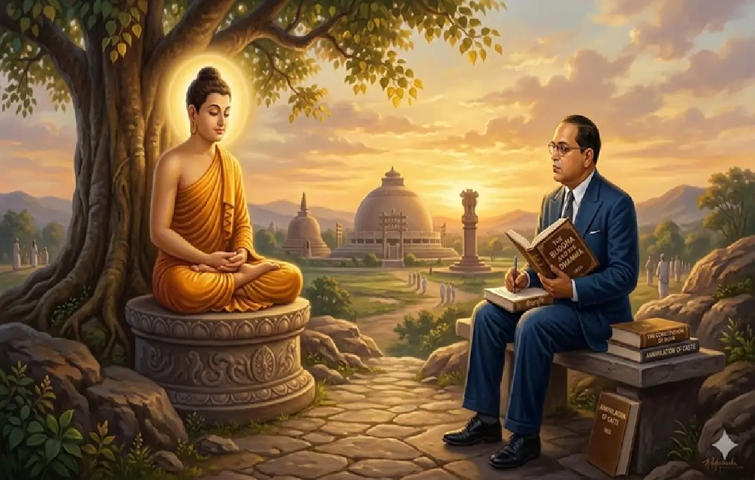 Babasaheb Ambedkar and lord Buddha
