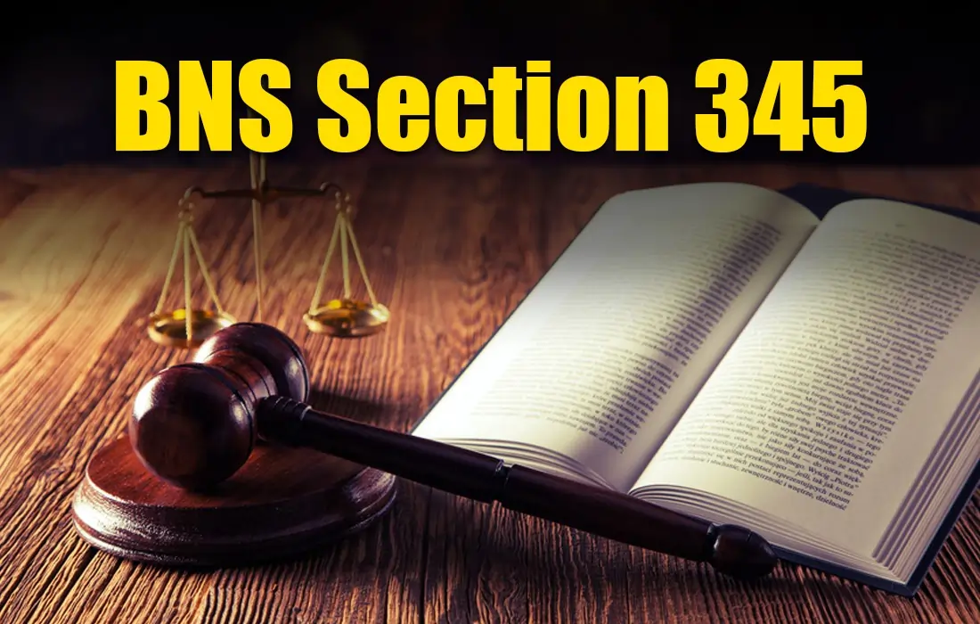 BNS Section 345 in Hindi, BNS Section 345